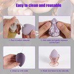 4-Pack Makeup Sponges with Holder & Case