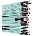 20pcs Green & Black Makeup Brushes Set