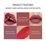6-Pack Long-Lasting Matte Liquid Lipstick Set