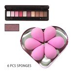 6 Soft Makeup Blender Sponges Set - Light Pink