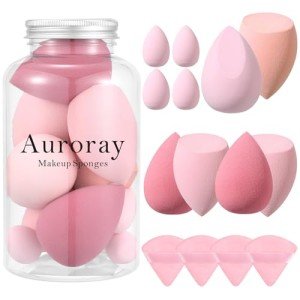14-Piece Makeup Sponge Set in Pink