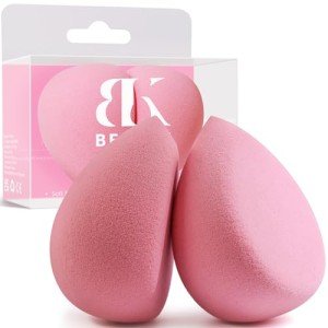 BEAKEY Flat Duo Makeup Sponge Set - Pink