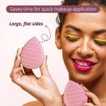 BEAKEY Flat Duo Makeup Sponge Set - Pink