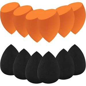 12 Pieces Professional Makeup Sponge Set,Latex Free Flawless Soft Setting Face Puffs,Makeup Blending Sponge Cosmetic Applicator for Powder,Liquid,Facial Makeup Tools