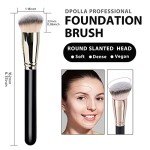 Makeup Brushes DPOLLA Pro Foundation Brush and Flawless Concealer Brush Perfect for Any Look Premium Luxe Hair Contour Brush Perfect for Blending Liquid,Buffing,Cream,Sculpting,Mineral Makeup