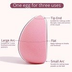 BEAKEY Flat Duo Makeup Sponge of 6, Super Soft 0 Latex Blending Sponge for Flawless Application - Liquid, Cream, Powder, Patented Design,Pink