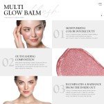 bayfree Multi Glow Balm, Cream Blush for Cheeks, Blush Balm Face Makeup, Radiant Finish, Hydrating, Creamy, Lightweight & Blendable Color, Face Balm, 0.63 Oz (Pink Sakura)