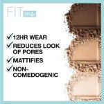 Maybelline Fit Me Matte + Poreless Pressed Face Powder Makeup & Setting Powder, Fair Ivory, 1 Count