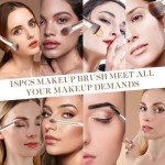 HEYMKGO Makeup Brushes,18Pcs Makeup Brushes Set Professional Premium Synthetic Foundation Powder Blush Blending Face Brush Kit, Eyeshadow Set Brush Set Kit with Case(Apricot)