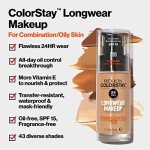 Revlon Liquid Foundation, ColorStay Face Makeup for Combination & Oily Skin, SPF 15, Medium-Full Coverage with Matte Finish, 240 Medium Beige, 1 Fl Oz