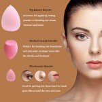 GFOUNS 21 pcs Beauty blender Makeup Sponge Bulk:Blender Sponges 21 Pcs for Liquid, Cream, and Powder, Multi-colored Pink make up sponges for foundation