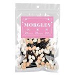 MORGLES Eyeshadow Applicators Double Sided, 50PCS Eyeshadow Brush 2.4 Inch Makeup Applicator Sticks for Women Girls, Black
