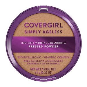 Covergirl Simply Ageless Instant Wrinkle Blurring Pressed Powder, Natural Beige, 0.39 Oz.