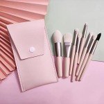 Makeup Brushes 8 Pieces Makeup Brush Set, Makeup Brushes Foundation Blend Blush Concealer Eye Shadow Blend Eye Liner Makeup Brush Set for Travel Makeup Bag (Pink)