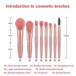 Makeup Brushes 8 Pieces Makeup Brush Set, Makeup Brushes Foundation Blend Blush Concealer Eye Shadow Blend Eye Liner Makeup Brush Set for Travel Makeup Bag (Pink)