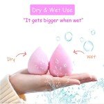 Abgream 45pcs Makeup Sponge Blender Set - 39 Pcs Latex-Free Vegan Sponges with 6 Pcs Makeup Blender Holder, Beauty Cosmetic Foundation Blending Powder Puff for Liquid Powers BB Cream (Style 2)