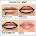 Cilrofelr Peel Off Lip Liner Stain, Long Wear Tattoo Lip Liner with Tweezer, Peel Off Lip Stain with Matte Finish, Long Lasting, Waterproof, Transfer-proof, Highly Pigmented Color (N-Nude Pink)