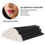 500PCS Lip Wands Applicators Disposable - Vaincre Lip Brush, Lipstick Lint Free Brush Makeup Gloss Wands, Makeup Applicator Beauty Tool Kits Black