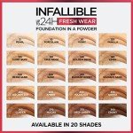 L'Oreal Paris Makeup Infallible Fresh Wear Foundation in a Powder, Up to 24H Wear, Waterproof, Porcelain, 0.31 oz.