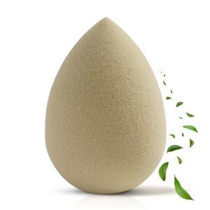 Bumfuzz Green Tea Beauty Sponge - Plant-Based, Eco-Friendly, Cruelty-Free, Dye-Free & Latex-Free Blender, Biodegradable & Vegan Makeup Sponge, Makeup Blender, Perfect for Liquid & Powder (1 Count)