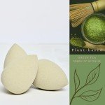 Bumfuzz Green Tea Beauty Sponge - Plant-Based, Eco-Friendly, Cruelty-Free, Dye-Free & Latex-Free Blender, Biodegradable & Vegan Makeup Sponge, Makeup Blender, Perfect for Liquid & Powder (1 Count)