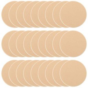 25 Pcs Women's Round Soft Makeup Beauty Eye Face Foundation Blender Facial Smooth Powder Puff Cosmetics Blush Applicators Sponges Use for Dry and Wet