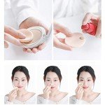 25 Pcs Women's Round Soft Makeup Beauty Eye Face Foundation Blender Facial Smooth Powder Puff Cosmetics Blush Applicators Sponges Use for Dry and Wet