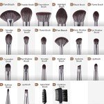 DUcare Makeup Brushes Professional with Bag 22Pcs Makeup Brush Set Premium Synthetic Kabuki Foundation Blending Brush Face Powder Blush Concealers Eye Shadows with Case