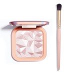 ELESSY Highlighter Makeup Palette Glitter Pink Highlighter Palette Shimmer Highlighter Powder Suit All Skin Tones-DAWN GLOW