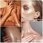 ELESSY Highlighter Makeup Palette Glitter Pink Highlighter Palette Shimmer Highlighter Powder Suit All Skin Tones-DAWN GLOW