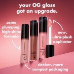 e.l.f. Lip Plumping Gloss, High-Shine Liquid Lip Color, Creates Fuller Lips & Plumper Pout, Moisturizing Formula, Pink Paloma, 0.09 Fl Oz