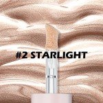 Erinde Liquid Highlighter Makeup, Face Highlighter Bronzer Makeup Stick, Natural Glossy Finish, Lightweight Blendable Silky Smooth Cream Face Illuminator Makeup, Cruelty-free, 02# STARLIGHT
