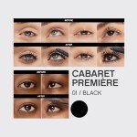 Vivienne Sabó Cabaret Premiere Black Mascara, Volume and Length, Defining, Curling, No Flaking, No Clumping, Smudge Proof, Washable, Cruelty-Free, Made in Europe, (01 Black), 0.3 Fl Oz, 1 Pack