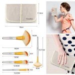 Champagne Makeup Brushes Set, Valentines Day Gifts for Kids,Yuwaku Silver Foundation Powder Blush Eyeshadow Brushes Blending 32 Piece NO Shed Cruelty-Free Synthetic Fiber Bristles Cosmetic Brushes