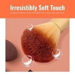 Champagne Makeup Brushes Set, Valentines Day Gifts for Kids,Yuwaku Silver Foundation Powder Blush Eyeshadow Brushes Blending 32 Piece NO Shed Cruelty-Free Synthetic Fiber Bristles Cosmetic Brushes