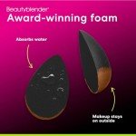 Beautyblender® | Besties Charcoal Blend & Cleanse 4-Piece Starter Set, Pro Black Makeup Sponge + Solid Charcoal Cleanser .558 oz + Silicone Scrub Mat + Travel Case, Made in USA, Vegan, Cruelty Free