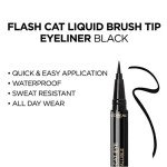 L'Oreal Paris Makeup Infallible Flash Cat Eye Waterproof Liquid Eyeliner, Black, 0.44 oz.