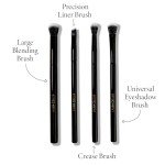 LAURA GELLER Shadow Skills 4pc Eyeshadow Professional Vegan Makeup Brush Set | Apply Eyeshadow & More