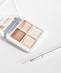 RMS Beauty Glow Quad Mini - Makeup Palette, Cream Highlighter Makeup, Blush Palette, Cheek Lip Tint, Highlight Makeup, Face Palette Makeup All in One