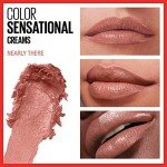 Maybelline Color Sensational Lipstick, Lip Makeup, Cream Finish, Hydrating Lipstick, Nearly There, Nude ,1 Count