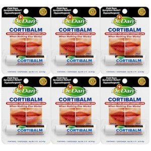 Dr. Dan's Cortibalm-6 Pack-for Dry Cracked Lips - Healing Lip Balm for Severely Chapped Lips - Designed for Men, Women and Children
