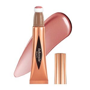 Liquid Blush Beauty Wand, Liquid Blush, Blush stick, Liquid Blush for Cheeks, Contour Beauty Wand, Natural Smooth Creamy Highlight Matte Liquid Blush Stick with Soft Cushion Applicator