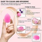 12 Pieces Professional Makeup Sponge Set,Latex Free Flawless Soft Setting Face Puffs,Beauty Sponge Blender Cosmetic Applicator for Powder,Liquid,Facial Makeup Tools
