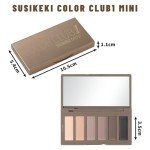 SUSIKEKI 6 Colors Mini Naked Eyeshadow Makeup Palette Neutral Nude Smoky Eye Shadow Taupe & Brown Matte Make Up Pallet with Mirror Highly Pigmented Long Lasting Waterproof Travel Size Gift Kit 01