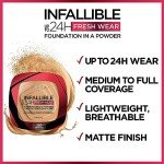 L'Oreal Paris Makeup Infallible Fresh Wear Foundation in a Powder, Up to 24H Wear, Waterproof, Ivory, 0.31 oz.