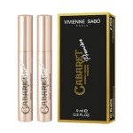Vivienne Sabó Cabaret Premiere Black Mascara, Volume and Length, Defining, Curling, No Flaking, No Clumping, Smudge Proof, Washable, Cruelty-Free, Made in Europe, (01 Black), 0.6 Fl Oz, 2 Pack