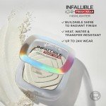 L'Oreal Paris Infallible Up to 24HR Highlighter, Longwear Powder Highlighter For All Day Glow, Icy Gold, 0.31 Oz