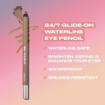 URBAN DECAY 24/7 Waterline Eye Pencil, Waterproof Eyeliner for Tightlining, Smudge-proof, Creamy Demi-Matte Black Liner, Smoky Eye Makeup, Mineral Oil-free, Paraben-free, Cruelty-free - 0.04 oz