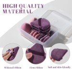 Makeup Sponge Set BS-MALLTriangle Puff 14 Pcs for Liquid, Cream, and Powder, Multi-colored Makeup Sponges and Mini Makeup Sponge (A-Purple)