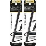 L'Oreal Paris Makeup Infallible Pro-Last Pencil Eyeliner, Waterproof and Smudge-Resistant, Glides on Easily to Create any Look, Black, 0.042 oz., 2 Count